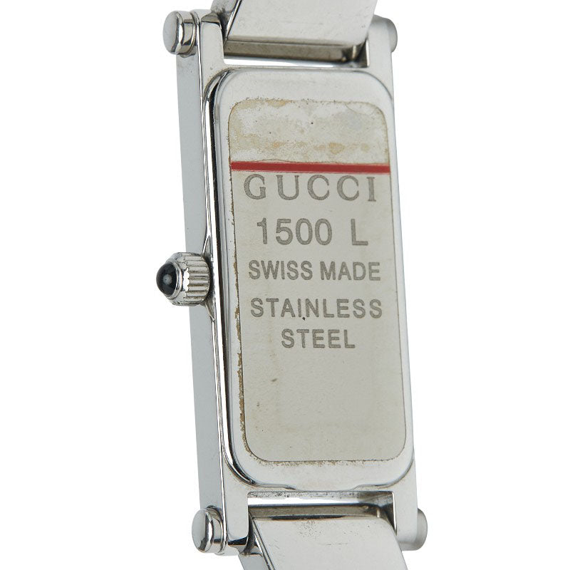 グッチ 腕時計 バングルウォッチ ライトブルー文字盤 1500L クオーツ ブルー文字盤 ステンレススチール レディース GUCCI 【中古】