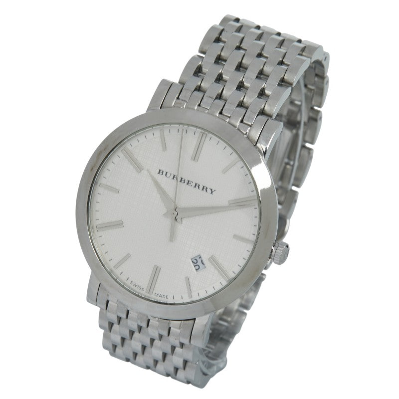 バーバリー 腕時計 BU1722 クオーツ ホワイト文字盤 ステンレススチール メンズ BURBERRY 【中古】