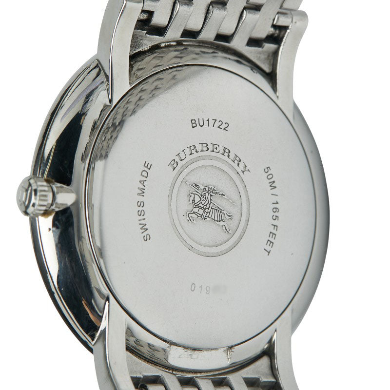バーバリー 腕時計 BU1722 クオーツ ホワイト文字盤 ステンレススチール メンズ BURBERRY 【中古】