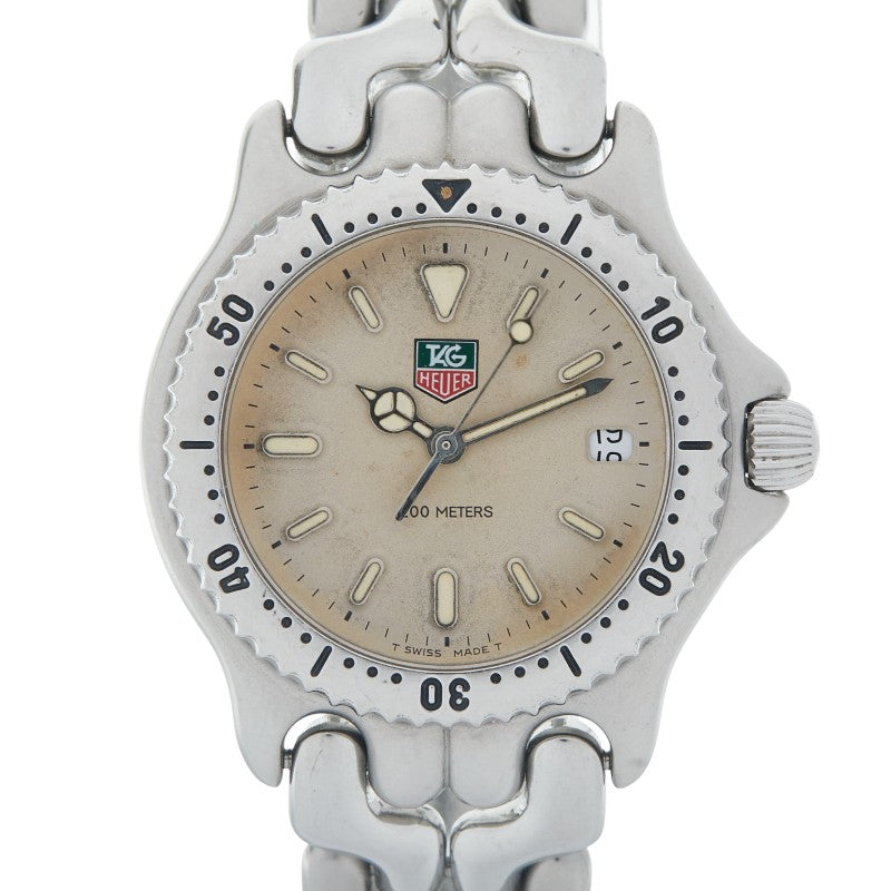 タグホイヤー セル 腕時計 S99.013M/E クオーツ ベージュ文字盤 ステンレススチール レディース TAG HEUER 【中古】