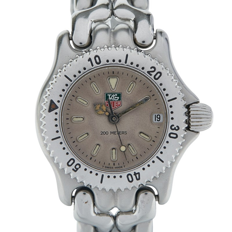 タグホイヤー セル 腕時計 S99.008M クオーツ グレー文字盤 ステンレススチール レディース TAG HEUER 【中古】