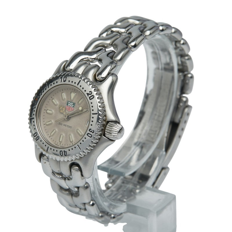 タグホイヤー セル 腕時計 S99.008M クオーツ グレー文字盤 ステンレススチール レディース TAG HEUER 【中古】