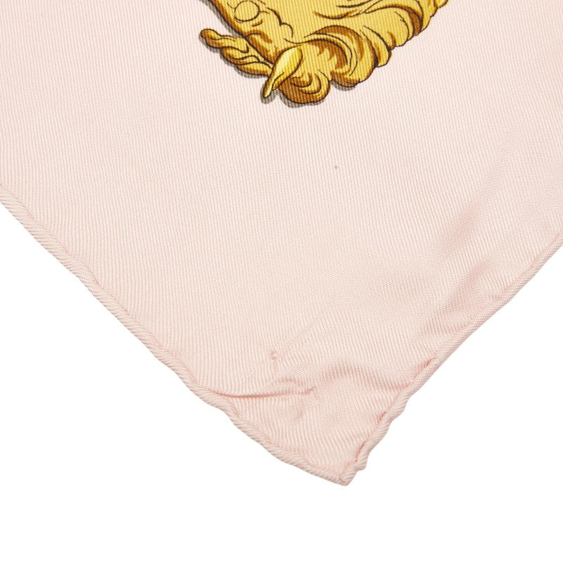 エルメス カレ90 LA PROMENADE DE LONGCHAMPS ロンシャンへの散歩 スカーフ ライトピンク マルチカラー レディース HERMES 【中古】