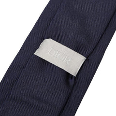 ディオール ロゴ ネクタイ ネイビー シルク メンズ Dior 【中古】