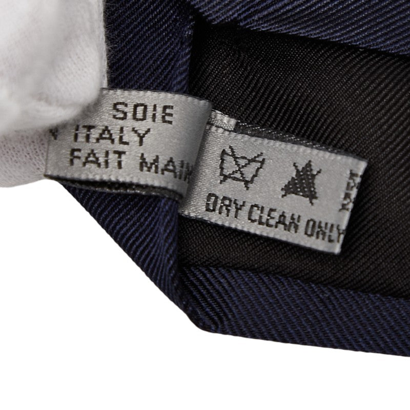 ディオール ロゴ ネクタイ ネイビー シルク メンズ Dior 【中古】
