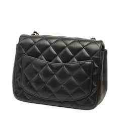 シャネル マトラッセ17 ココマーク チェーン ショルダーバッグ ブラック ラムスキン レディース CHANEL 【中古】