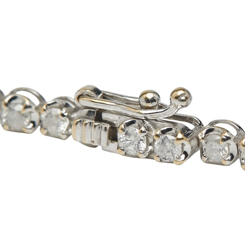 K18WG ホワイトゴールド ダイヤ2.00ct テニスブレスレット レディース 【中古】