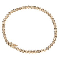 K18YG イエローゴールド ダイヤ1.00ct テニスチェーン ブレスレット レディース 【中古】