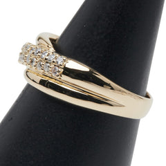 K18YG イエローゴールド ダイヤ0.31ct リング 指輪 レディース 16号 【中古】