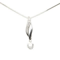 Pt900 プラチナ Pt850 プラチナ ダイヤ0.535ct ダイヤ0.10ct ペンダントネックレス レディース 【中古】