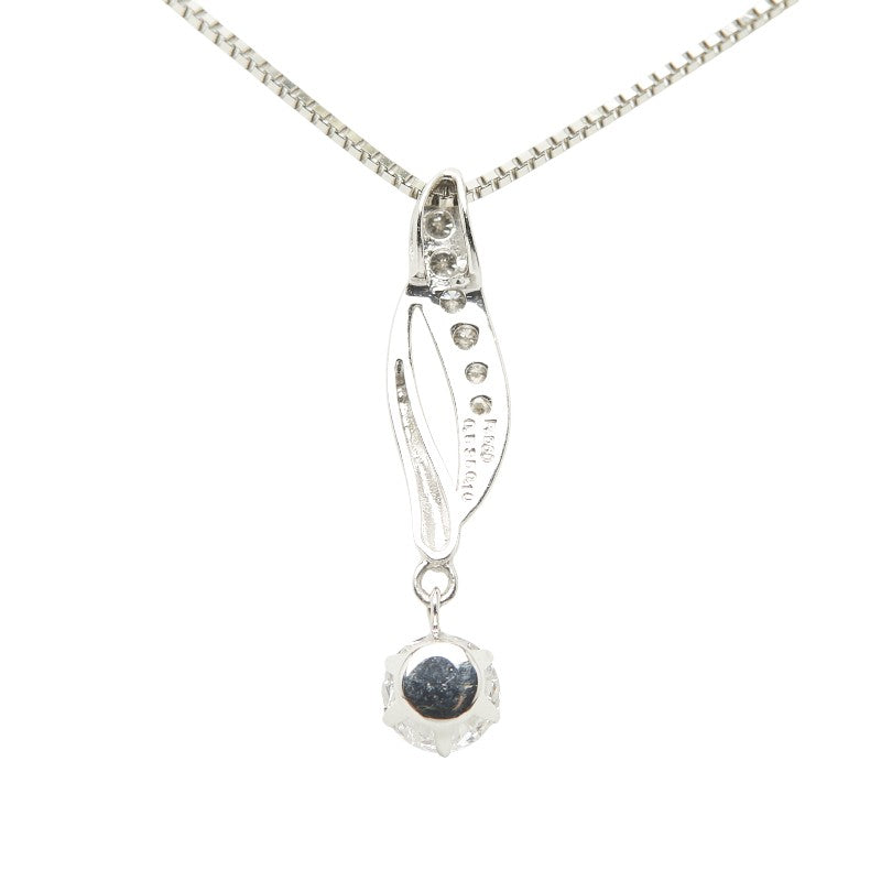 Pt900 プラチナ Pt850 プラチナ ダイヤ0.535ct ダイヤ0.10ct ペンダントネックレス レディース 【中古】