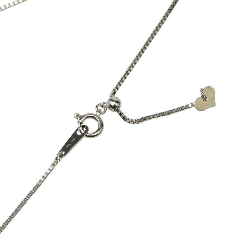 Pt900 プラチナ Pt850 プラチナ ダイヤ0.535ct ダイヤ0.10ct ペンダントネックレス レディース 【中古】
