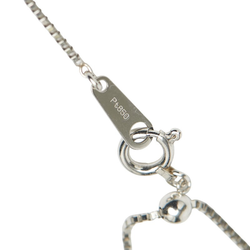 Pt900 プラチナ Pt850 プラチナ ダイヤ0.535ct ダイヤ0.10ct ペンダントネックレス レディース 【中古】