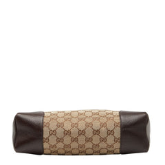 グッチ GGキャンバス 斜め掛け ショルダーバッグ 114273 ベージュ ブラウン キャンバス レザー レディース GUCCI 【中古】