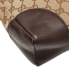 グッチ GGキャンバス 斜め掛け ショルダーバッグ 114273 ベージュ ブラウン キャンバス レザー レディース GUCCI 【中古】