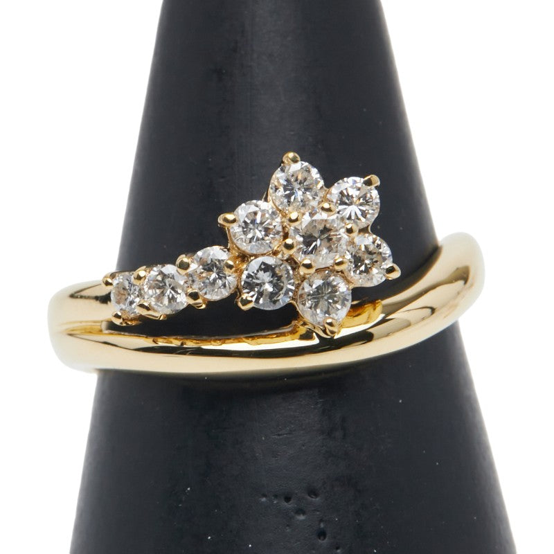 K18YG イエローゴールド ダイヤ0.50ct リング 指輪 レディース 11.5号 【中古】