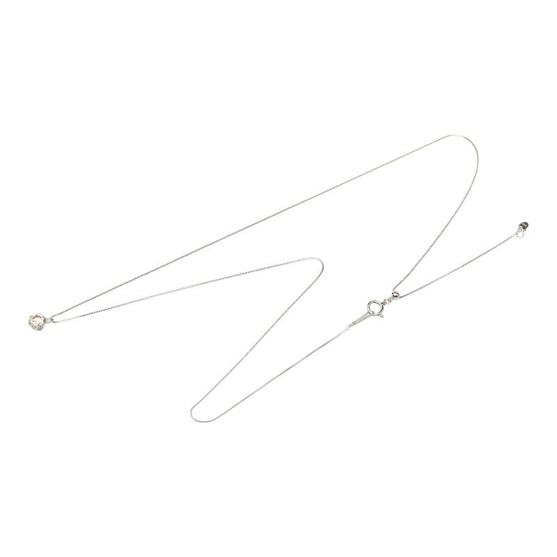 Pt900 プラチナ Pt850 プラチナ ダイヤ0.50ct 1P プチペンダントネックレス レディース 【中古】