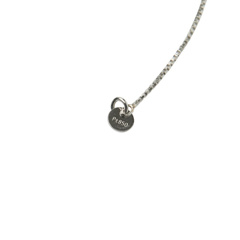 Pt900 プラチナ Pt850 プラチナ ダイヤ0.50ct 1P プチペンダントネックレス レディース 【中古】