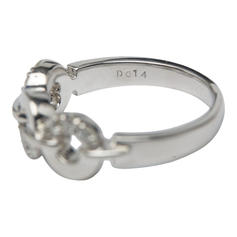 K18WG ホワイトゴールド ダイヤ0.14ct リング 指輪 レディース 10.5号 【中古】