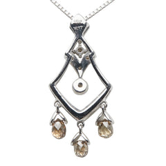 K18WG ホワイトゴールド ダイヤ0.77ct ネックレス レディース 【中古】