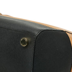 マイケルコース サットン ミディアム トートバッグ ショルダーバッグ 2WAY ベージュ ブラック レザー レディース Michael Kors 【中古】