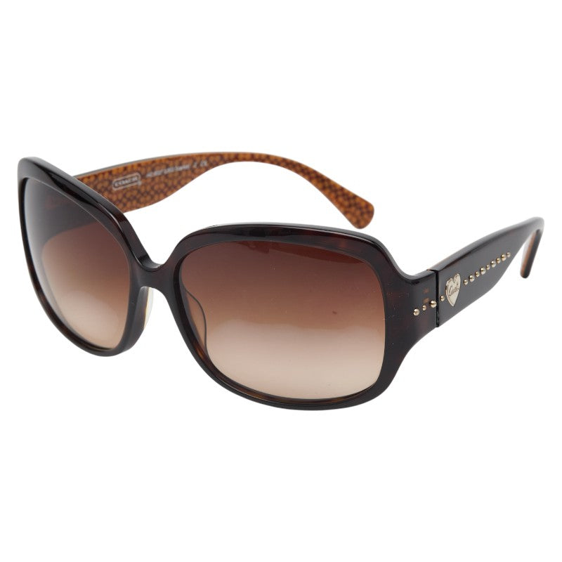 コーチ ミニシグネチャー ハート スタッズ サングラス HC8027 ブラウン プラスチック レディース COACH 【中古】