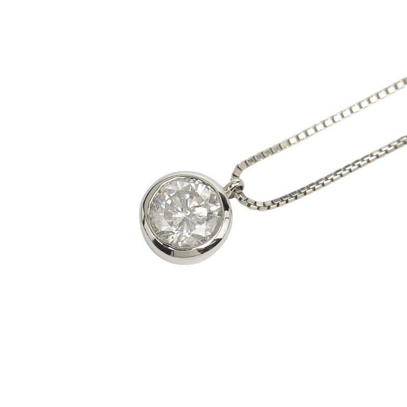 Pt900 プラチナ Pt850 プラチナ ダイヤ1.532ct ソリティア プチペンダントネックレス レディース 【中古】