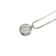 Pt900 プラチナ Pt850 プラチナ ダイヤ1.532ct ソリティア プチペンダントネックレス レディース 【中古】