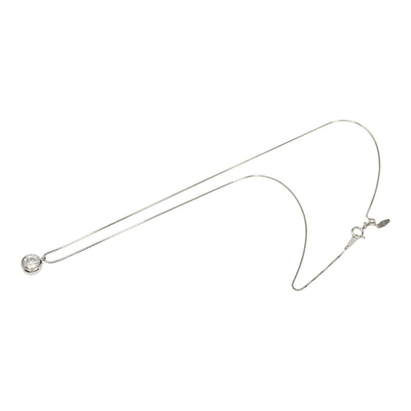 Pt900 プラチナ Pt850 プラチナ ダイヤ1.532ct ソリティア プチペンダントネックレス レディース 【中古】