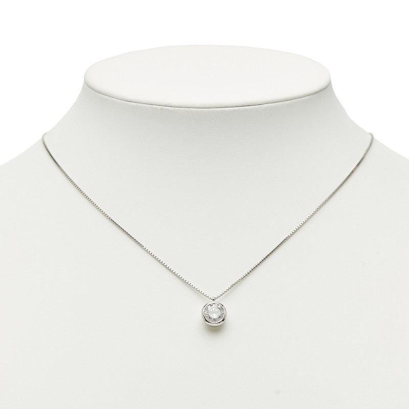 Pt900 プラチナ Pt850 プラチナ ダイヤ1.532ct ソリティア プチペンダントネックレス レディース 【中古】