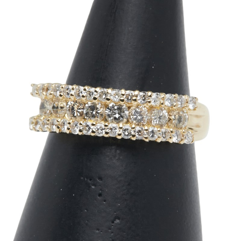K18YG イエローゴールド ダイヤ1.00ct リング 指輪 レディース 12号 【中古】