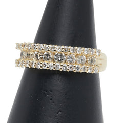 K18YG イエローゴールド ダイヤ1.00ct リング 指輪 レディース 12号 【中古】