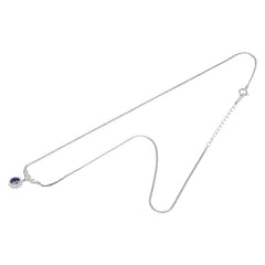 Pt900 プラチナ Pt850 プラチナ サファイア0.64ct ダイヤ0.32ct ペンダントネックレス レディース 【中古】