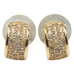ディオール ラインストーン ピアス ゴールド メッキ レディース Dior 【中古】