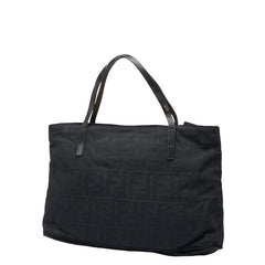 フェンディ ズッカ ハンドバッグ 15786 ブラック ナイロン レザー レディース FENDI 【中古】