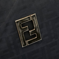 フェンディ ズッカ ハンドバッグ 15786 ブラック ナイロン レザー レディース FENDI 【中古】