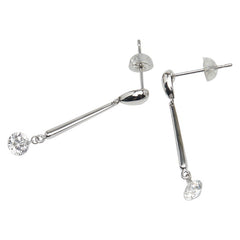 Pt900 プラチナ ダイヤ1.12ct ピアス レディース 【中古】