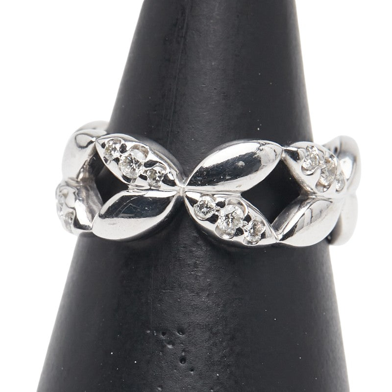 K18WG ホワイトゴールド ダイヤ0.18ct リング 指輪 レディース 11号 【中古】