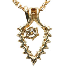 K18YG イエローゴールド ダイヤ0.24ct ダイヤ0.26ct ペンダントネックレス レディース 【中古】
