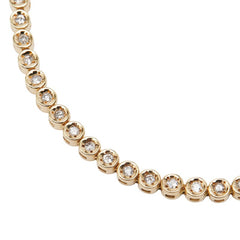 K18YG イエローゴールド ダイヤ1.002ct テニスチェーン ブレスレット レディース 【中古】