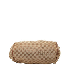 グッチ GGキャンバス ハンドバッグ ショルダーバッグ ２WAY 223974 ブラウン レザー レディース GUCCI 【中古】