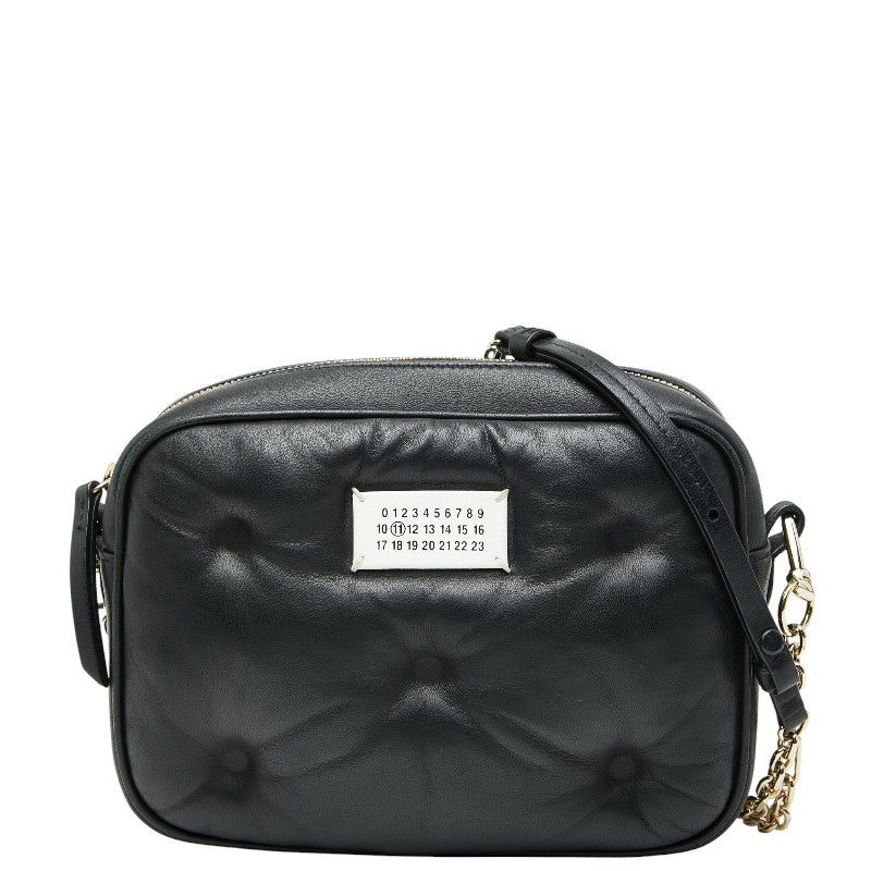 マルタンマルジェラ メゾンマルジェラ グラムスラム 斜め掛け チェーン ショルダーバッグ ブラック レザー レディース MARTIN MARGIELA 【中古】