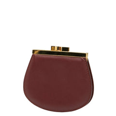 カルティエ コインケース 小銭入れ ワインレッド ボルドー レザー レディース CARTIER 【中古】