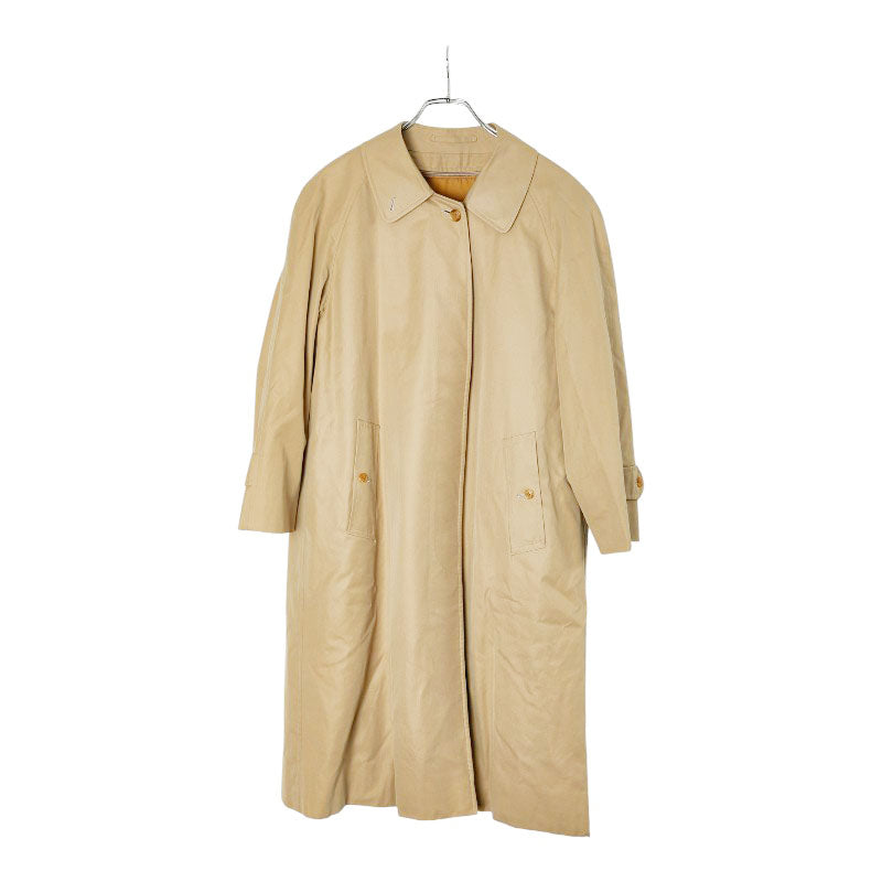 バーバリー 90s ノバチェック ステンカラーコート バルマカーンコート ライナーベスト付き ベージュ コットン ウール レディース BURBERRY 【中古】