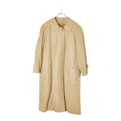 バーバリー 90s ノバチェック ステンカラーコート バルマカーンコート ライナーベスト付き ベージュ コットン ウール レディース BURBERRY 【中古】