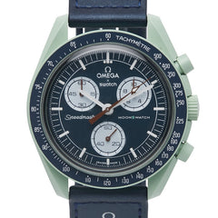 オメガ ×スウォッチ ムーンスウォッチ MISSION ON EARTH 腕時計 SO33G100 クオーツ ネイビー文字盤 セラミック ナイロン メンズ OMEGA 【中古】