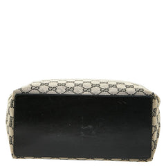 グッチ GGキャンバス トートバッグ ハンドバッグ 002 1098 ベージュ ブラック キャンバス レザー レディース GUCCI 【中古】