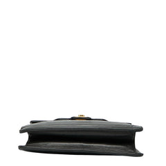 シャネル ココマーク 斜め掛け ショルダーバッグ ブラック ラムスキン レディース CHANEL 【中古】