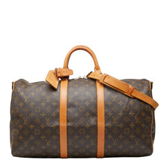 ルイ ヴィトン モノグラム キーポル バンドリエール50 ボストンバッグ ショルダーバッグ 2WAY M41416 ブラウン PVC レザー レディース LOUIS VUITTON 【中古】