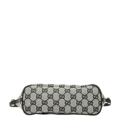 グッチ GGキャンバス ハンドバッグ アクセサリーポーチ 039 1103 ネイビー キャンバス レザー レディース GUCCI 【中古】
